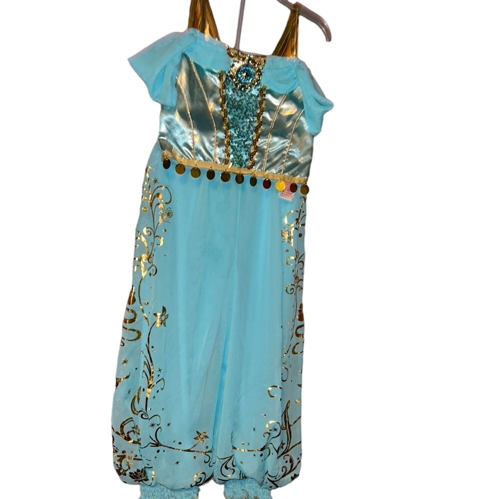 Disney Parks 2 piece Princess Jasmine set toddler size 4 Aladdin teal/gold
